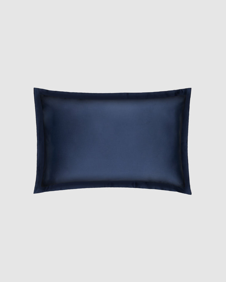 Intention Oxford Pillowcase | Navy Silk Pillowcases | Reverie the Label | Australian Made  ACCESSORIES One Size Intention Oxford Pillowcase